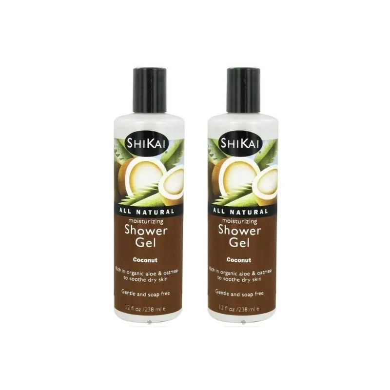 ShiKai Gel Douche Hydratant Coco – Lot de 2 | Formule Douce Sans Savon | Aloe Vera & Avoine