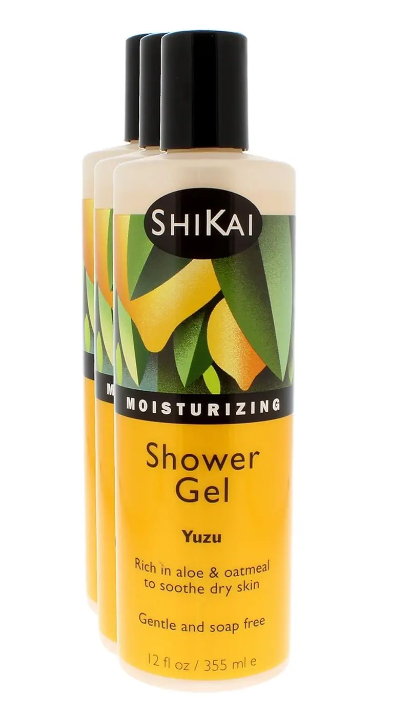 ShiKai Gel Douche Hydratant Quotidien Yuzu – Lot de 3 | Formule Douce | Aloe Vera & Avoine