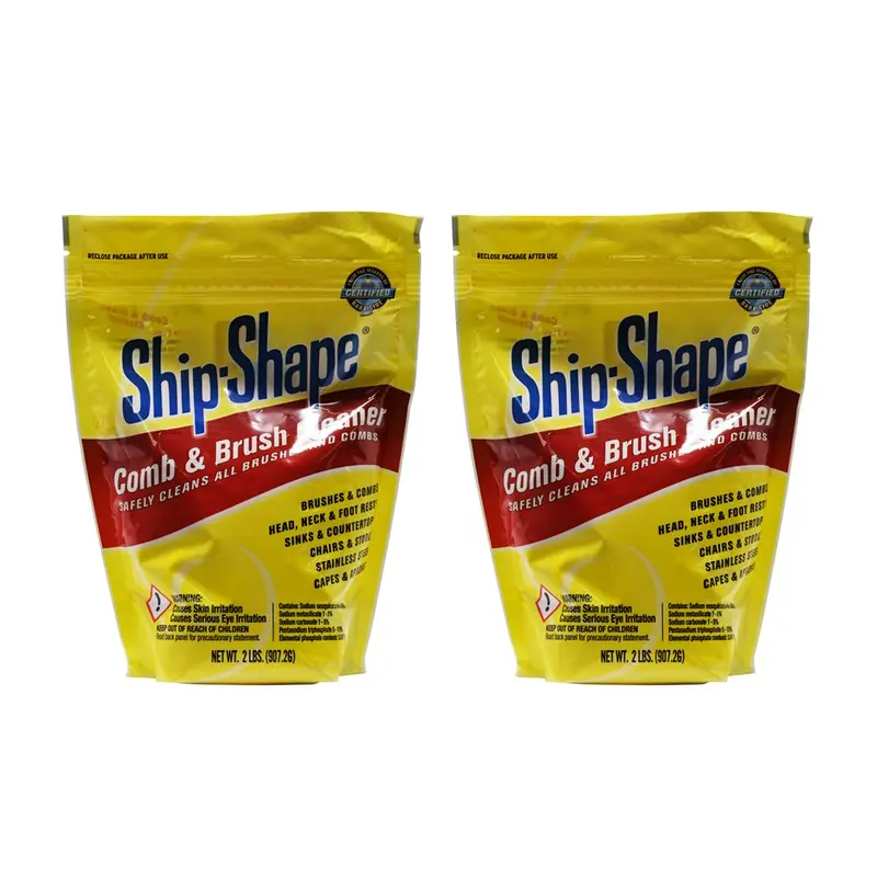 Ship-Shape Nettoyant pour Peignes et Brosses – Lot de 2 bouteilles (2 litres)