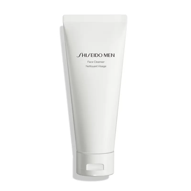 Shiseido Men Nettoyant Visage 2-en-1, 125 ml – Crème de rasage, peau nette et énergisée