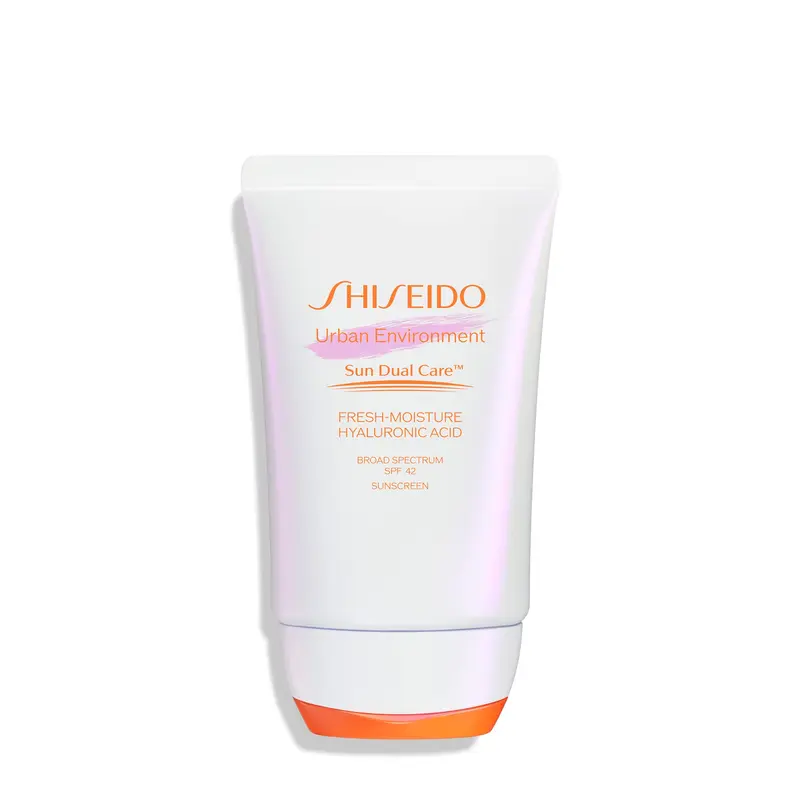 Shiseido Urban Environment Crème Solaire Fraîche et Hydratante SPF 42 – 50 mL – Protection UVA/UVB et pollution – Hydratation 12h – Non comédogène