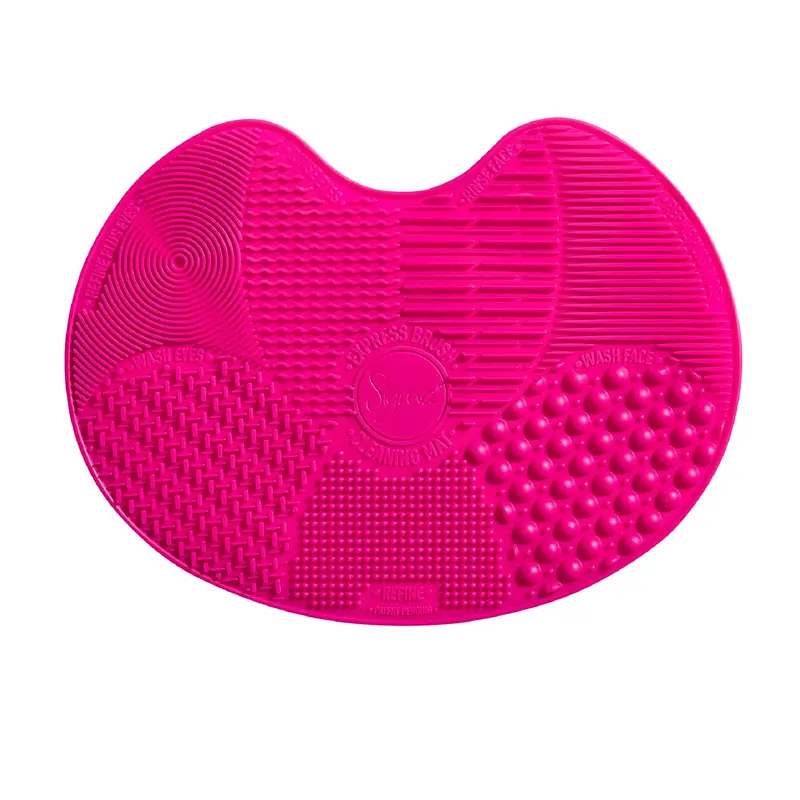 Sigma Beauty Tapis Nettoyeur de Pinceaux en Silicone avec Ventouses – Compact et Voyage (Rose)