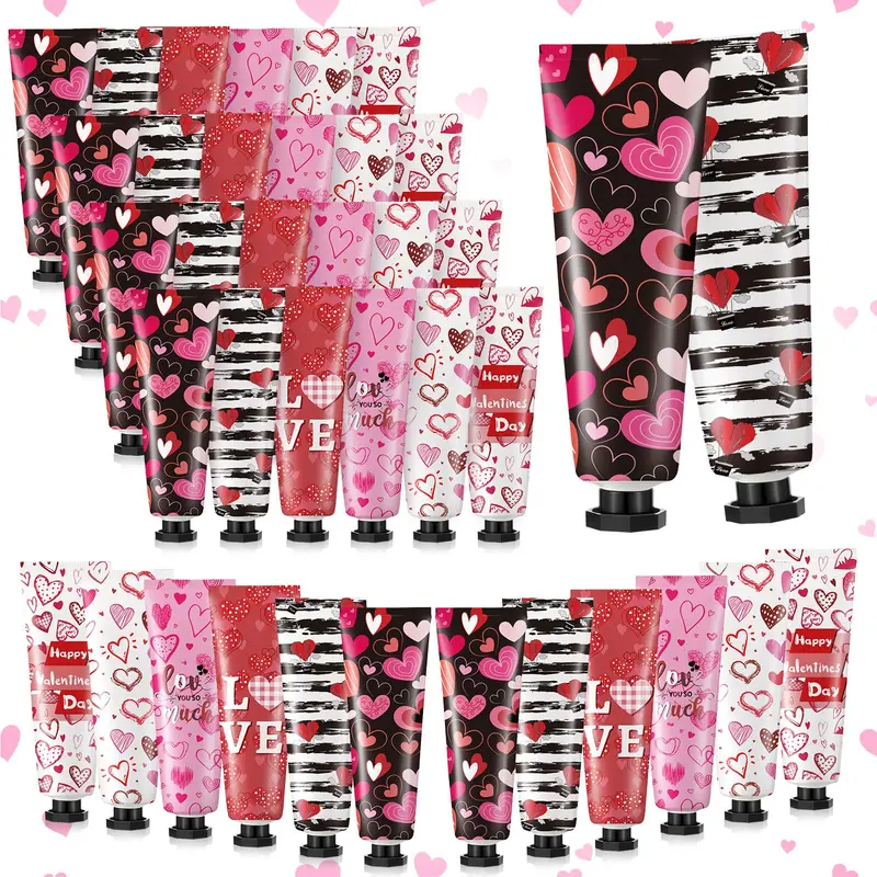 Siifert — Lot de 36 Crèmes Mains Saint-Valentin 30 ml | Cadeaux en vrac Hydratants