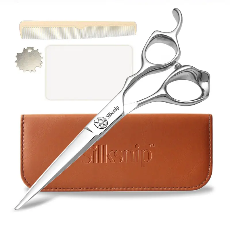 Silksnip Ciseaux de Coupe Professionnels – Barbiers en Acier Inoxydable, Ergonomiques et Ultra Affûtés