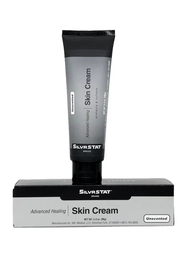 SilvrSTAT Crème Soin Avancé pour la Peau — Argent Nano, Vitamine E et Acide Hyaluronique, Sans Parfum, 3,4 oz