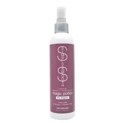SIMPLY SMOOTH Magic Potion Original — Soin sans rinçage, Démêlant, Protection chaleur, Sans chlorure de sodium, Compatible couleur, 8,5 oz