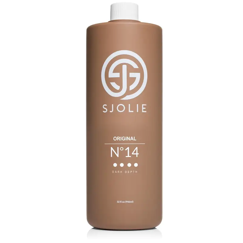 SJOLIE Spray Tan No14 – Teinte Profonde – Bronzage Hydratant sans Soleil (32 onces)