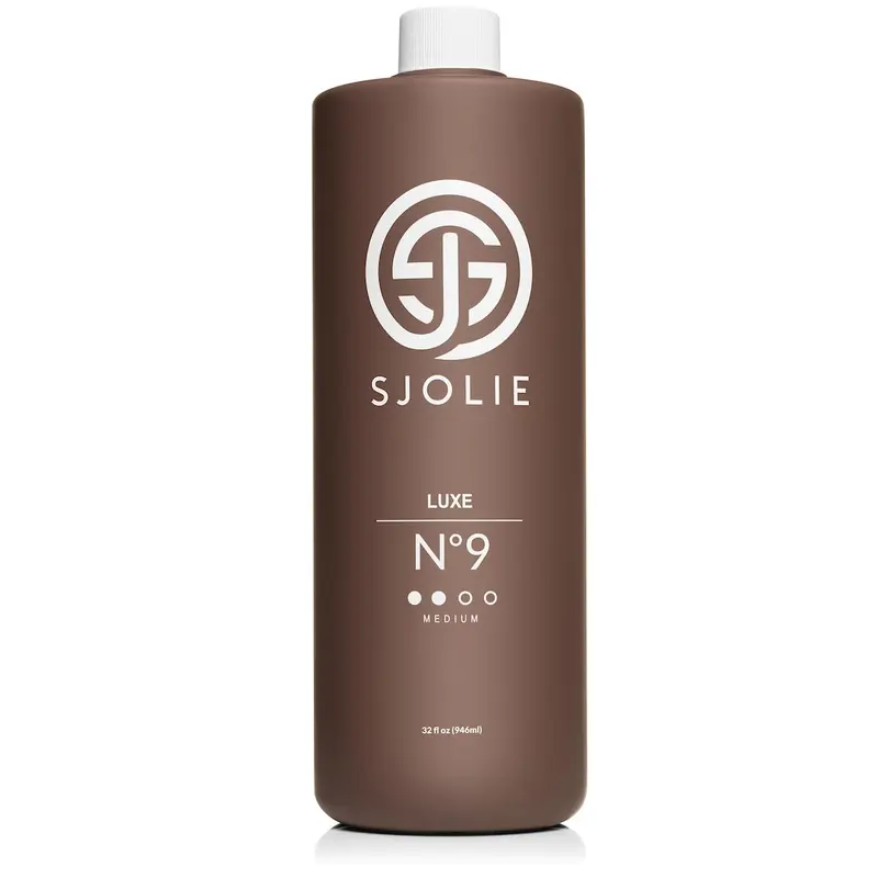 SJOLIE Violet Spray Tan Solution – Luxe 9, Mélange Moyen | Bronzer sans soleil hydratant (32 oz)
