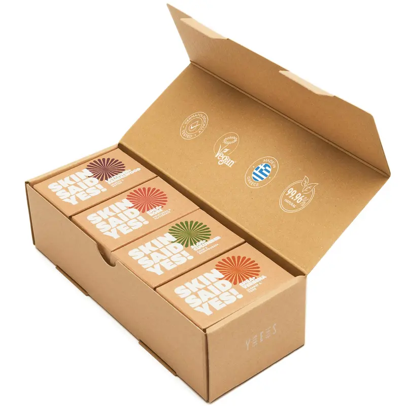 Skin Said Yes – Savons Organiques (Set de 8) | Savon Naturel Grec à l’Huile d’Olive, Beurre de Karité, Lavande