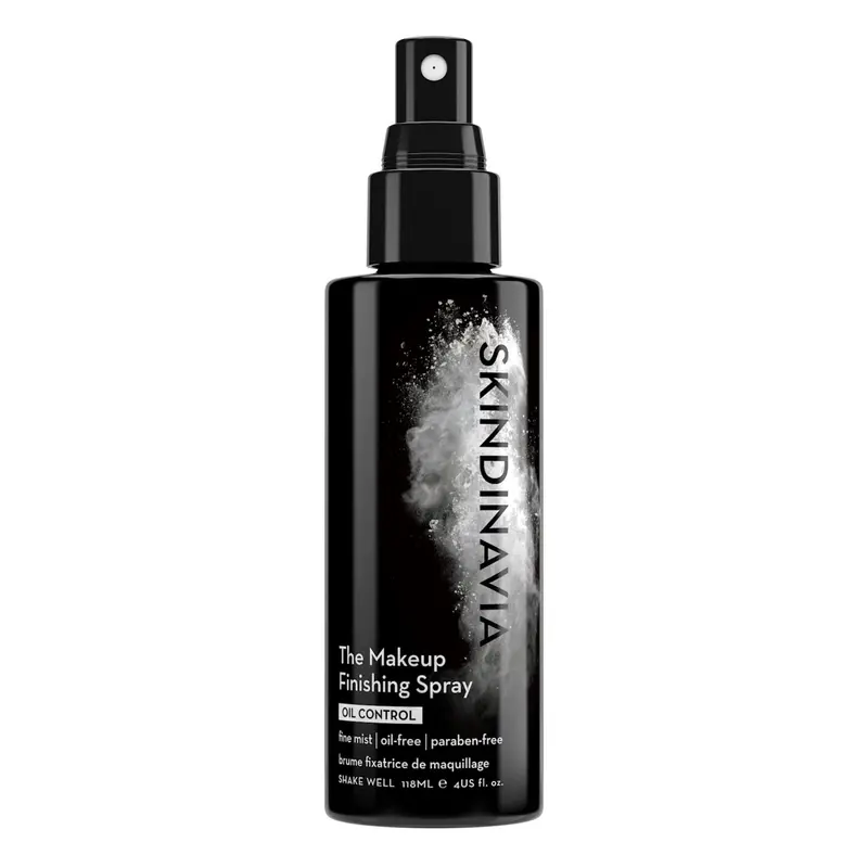Skindinavia Fixateur Maquillage – Spray Contrôle Huile, Tenue Toute la Journée, Résistant à la Chaleur et à l'Eau, 4 Oz