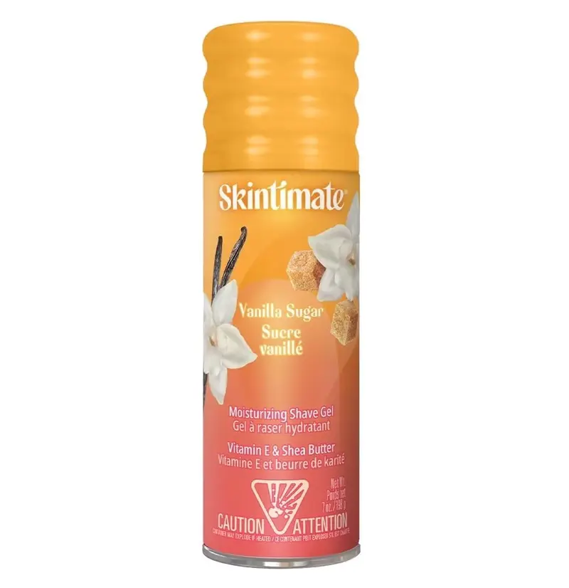 Skintimate Gel de Rasage Vanille Sucre pour Femmes – Crème Gel Hydratante, Lot de 6