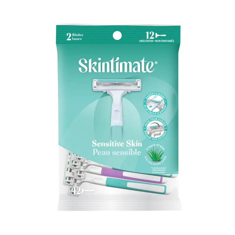 Skintimate Rasoir Femmes à Lames Jumelees – Pivotant, Aloe, 12ct