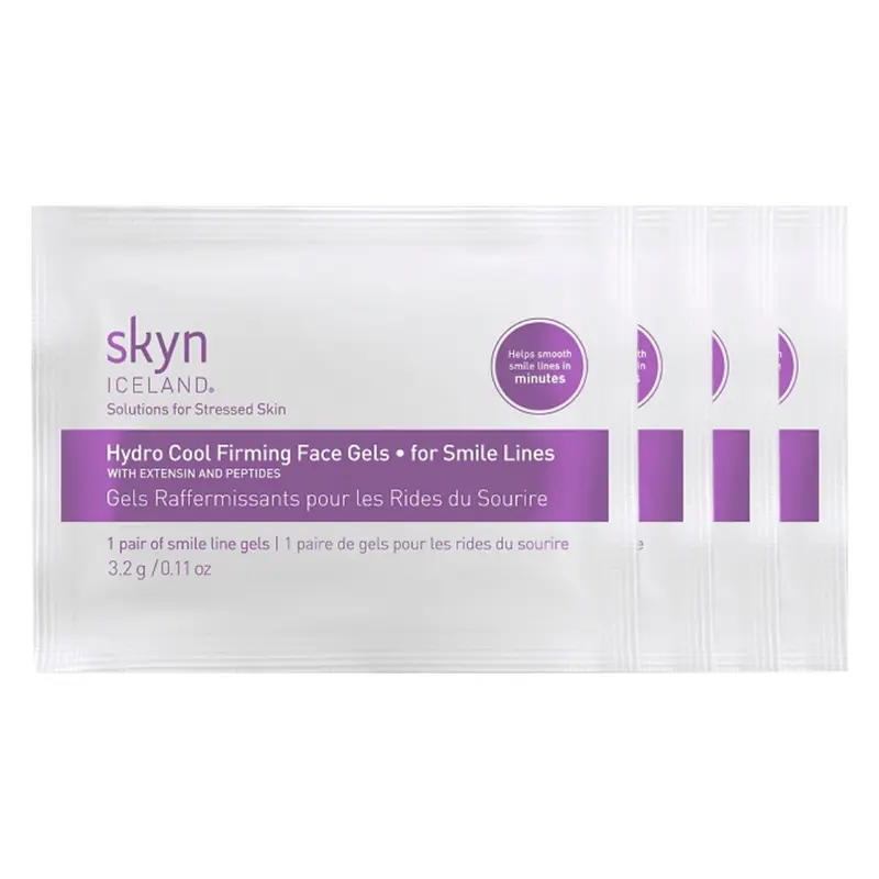 Skyn ICELAND Hydro Cool Patchs Sourire Raffermissants – Raffermissement en 10 Minutes, Peptides & Hydratation, 4 Paires