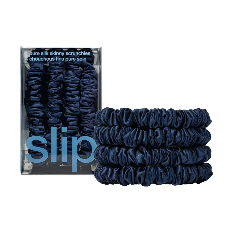 SLIP Élastiques fins en soie – Anti-pli et Anti-rupture | 4 élastiques bleu marine