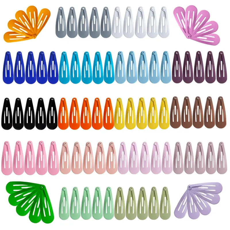 SLYFTE Upgrade Snap Mini Pinces à Cheveux – 100 pièces, métal anti-glisse, 1,2 pouces, 20 couleurs