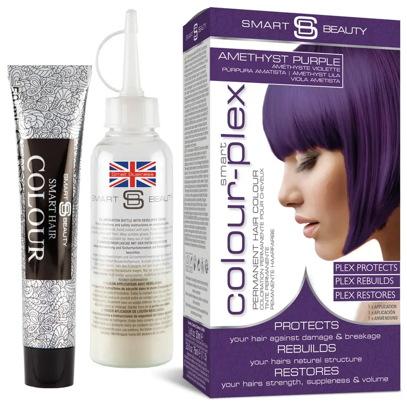 Smart Beauty Violet Améthyste – Teinture Permanente avec Plex et Couverture Gris