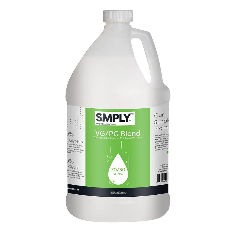 SMPLY Glycérine végétale et propylène glycol 70/30 – Ultra pure USP, alimentaire, pour peau, savon et cuisine | 1 galon