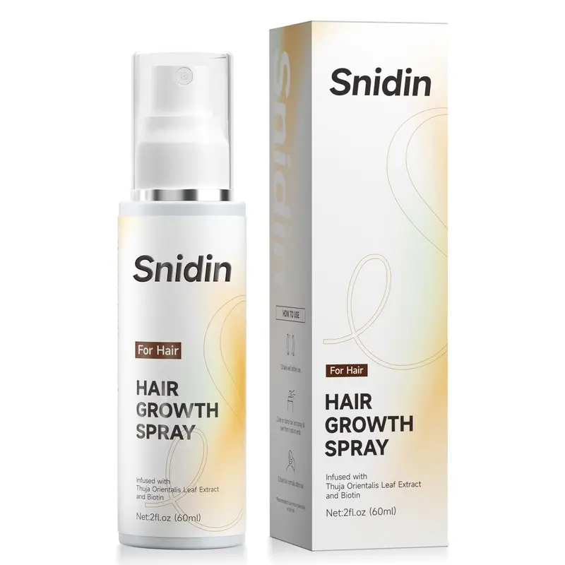 Snidin Spray Croissance des Cheveux – Romarin et Biotine, Non Gras, Flacon 60 ml