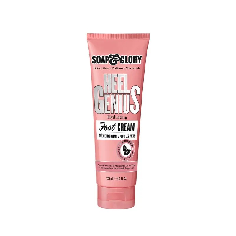 Soap & Glory Heel Genius – Crème Pieds Hydratante et Exfoliante AHA (4.2 oz)