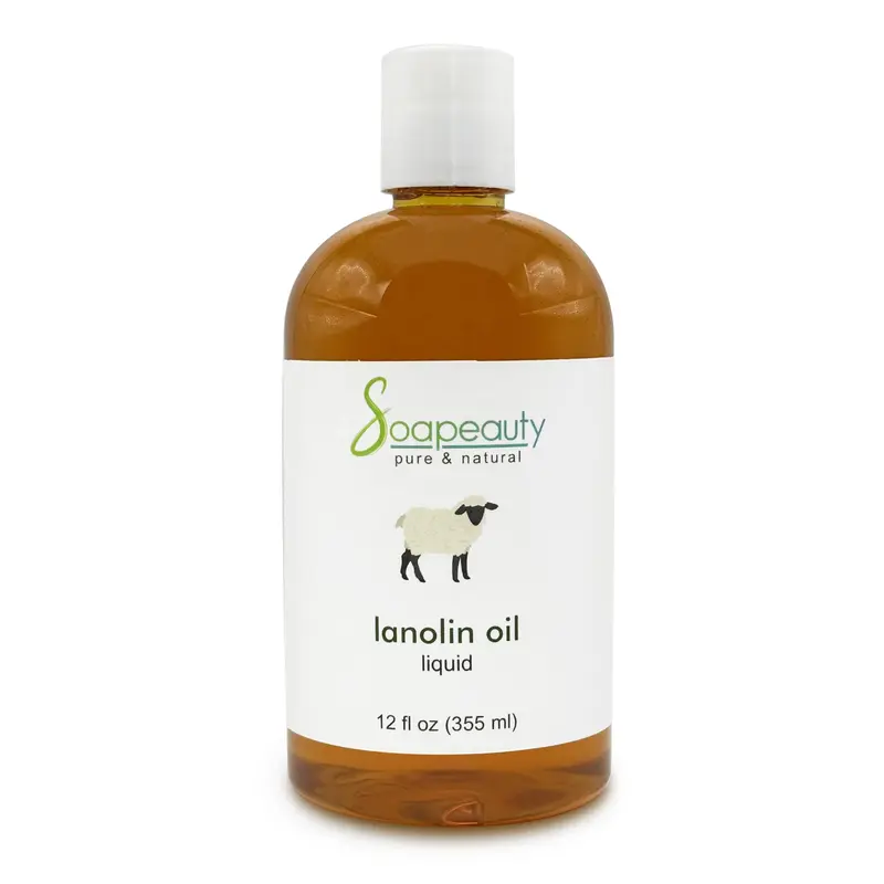 Soapeauty Huile de Lanoline 100% Naturelle | Hydratation peau, lèvres et cheveux | Ingrédient pour cosmétiques faits maison | 355 ml