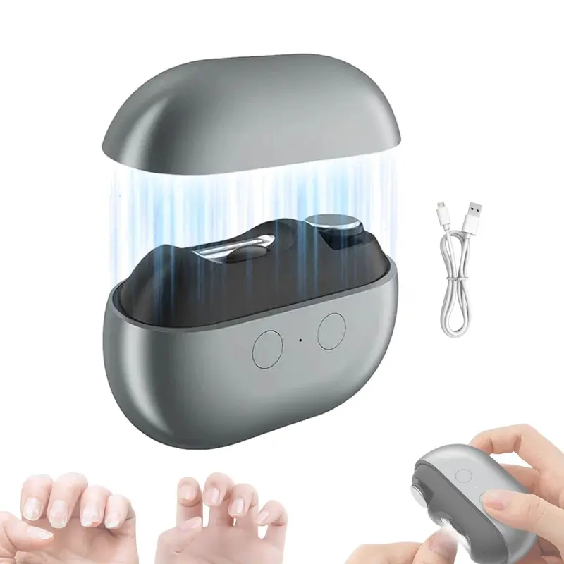 Soglude Coupe-Ongles Électrique 2026 – LED Intégrée, Coupe Sans Douleur, Pour Ongles Épais et Vision Réduite – Noir