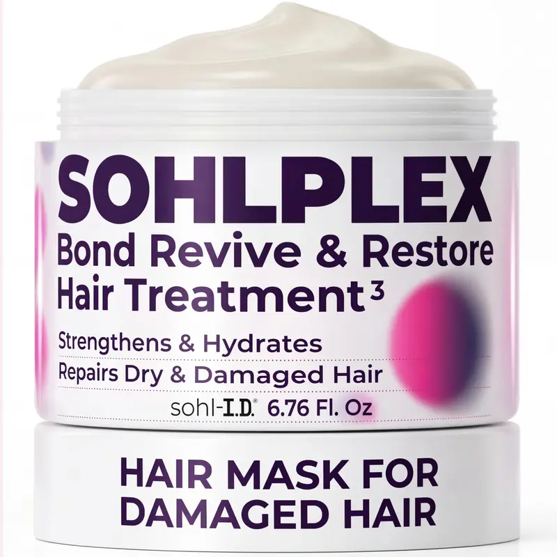sohl-I.D. Masque capillaire pour cheveux secs et abîmés – Soin profond hydratant avec B3, B5, B7, C et E – Végan et sans cruauté – 200 ml