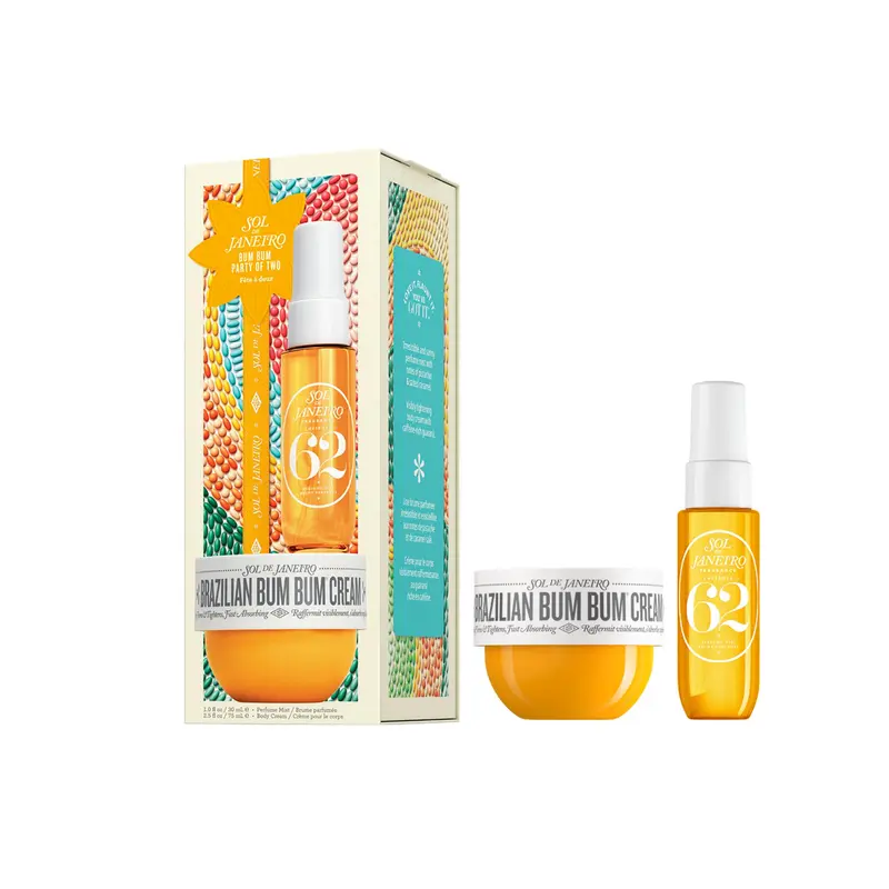 Sol de Janeiro Bum Bum Party of Two – Coffret Édition Limitée (Crème 2,5 oz + Brume 1 oz)