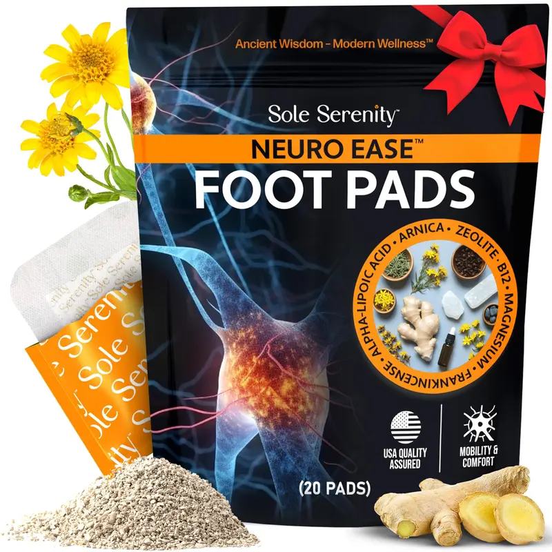 Sole Serenity NeuroEase — Patchs-pieds pour Santé Nerveuse, B12 et Magnésium | Lure Essentials