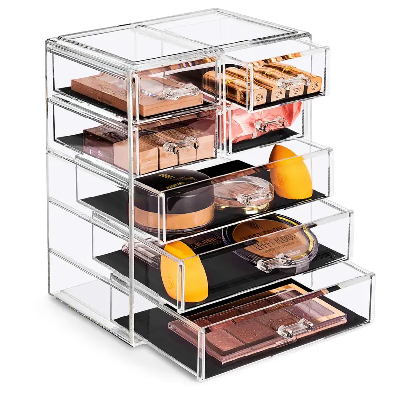 Sorbus Organisateur Maquillage Acrylique – 7 Tiroirs Transparents