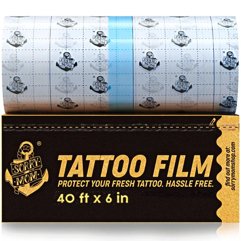 Sorry Mom Pansement Après-Tatouage – Film Transparent et Étanche 40 pieds x 6 pouces