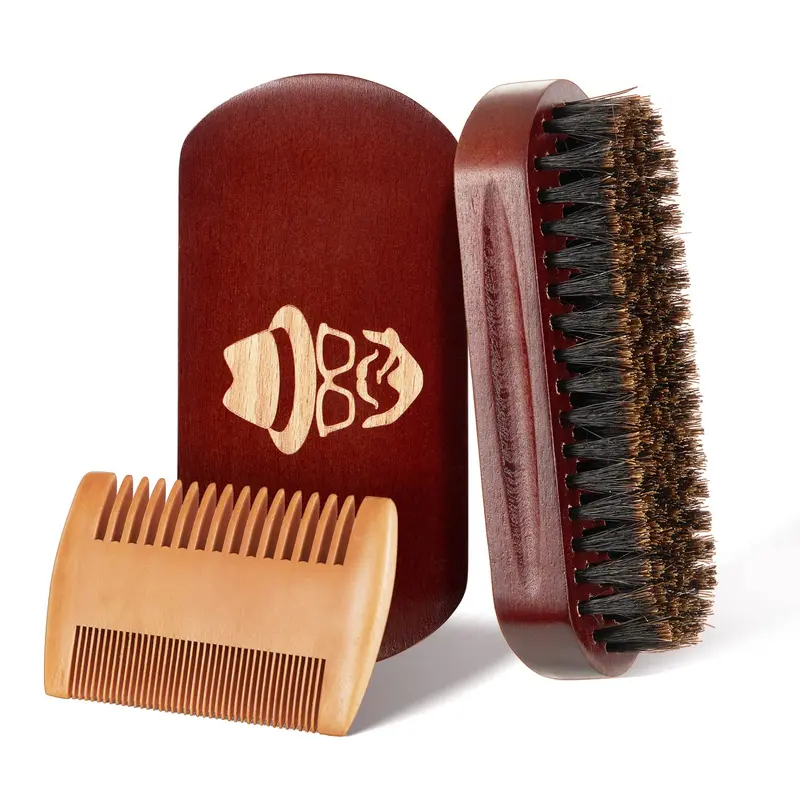 Sosoon – Brosse barbe 100% poils de sanglier, bois noir de noyer