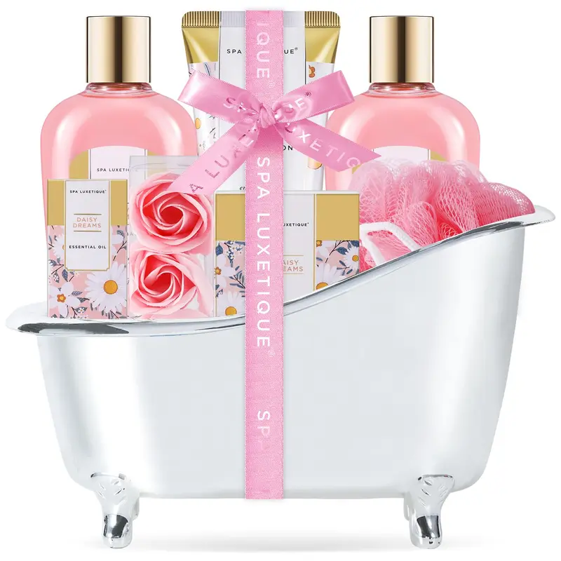 Spa Luxetique – Coffret Bain et Corps 8 Pièces Daisy pour Femme – Cadeau Bien-Être