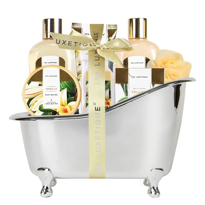 Spa Luxetique – Coffrets Spa Vanille pour Femmes, 8 Pièces | Cadeau Bien-être
