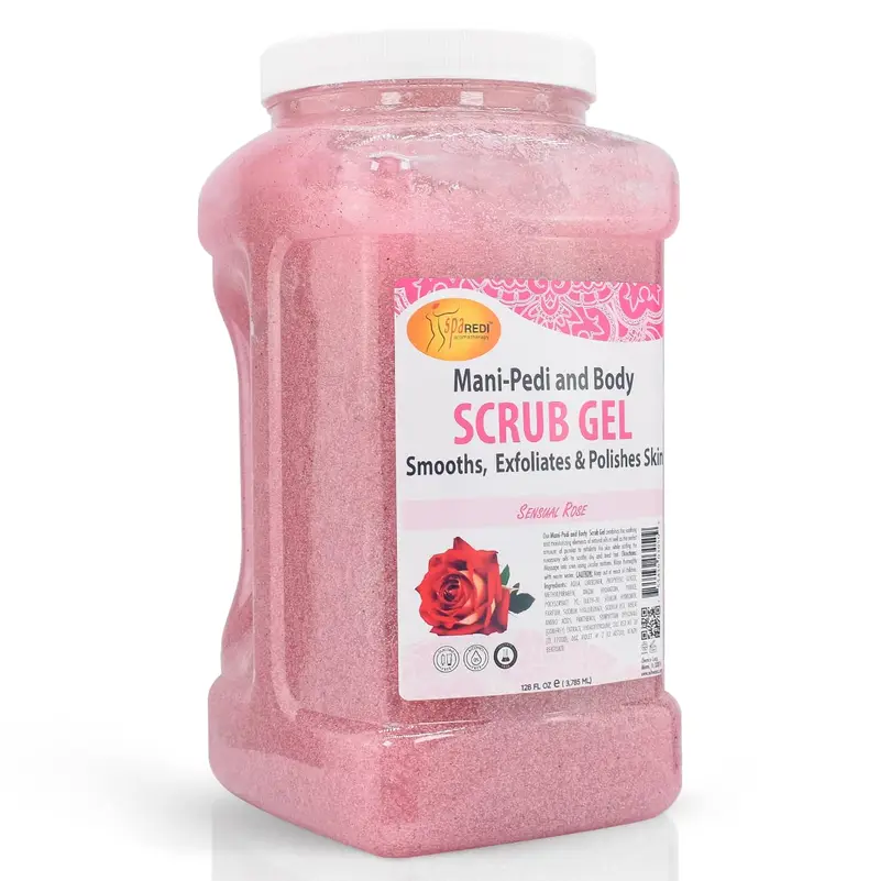 SPA REDI – Gel gommant Rose Sensuelle à la pierre ponce, hydratant et nourrissant – Galon 128 oz