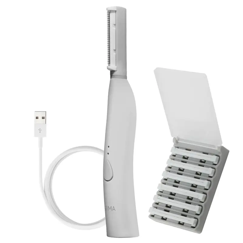 SPA SCIENCES SIMA Dermaplane – Rasoir dermaplaning électrique 2 en 1 pour le visage – Exfoliation et épilation sans douleur – 3 vitesses – Rechargeable – Garantie 2 ans – traitement sur 7 semaines