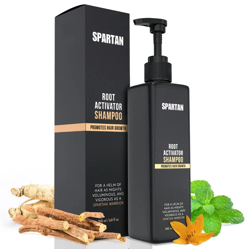 SPARTAN™ Shampoing Activateur de Racines pour Hommes – Cheveux plus denses et cuir chevelu sain