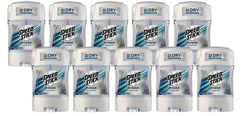 Speed Stick Déodorant Gel Antitranspirant Puissance – Pack de 10, 3 oz chacun