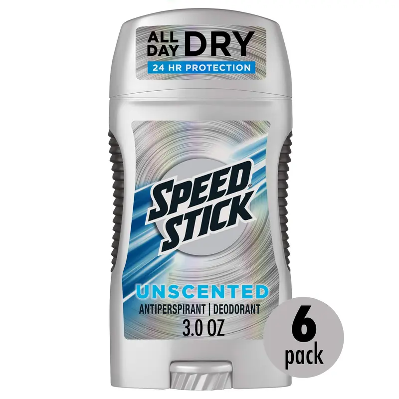 Speed Stick Power Déodorant Antitranspirant pour Homme Sans Parfum – 3 onces (85 g) Lot de 6 (Emballage Variable)