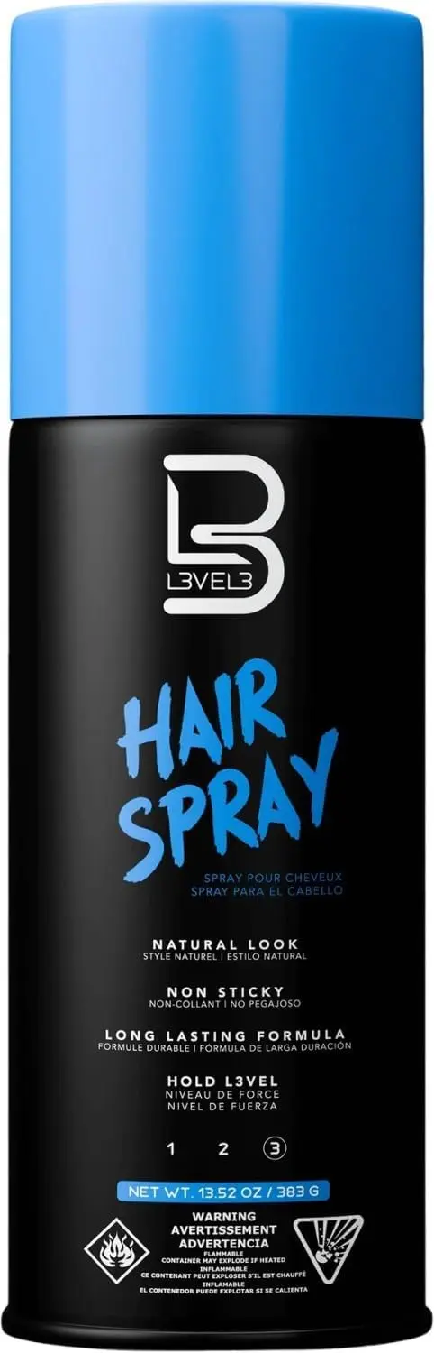 Spray Coiffant L3 Niveau 3 – Fixation Forte et Volume Durable pour Tous Types de Cheveux