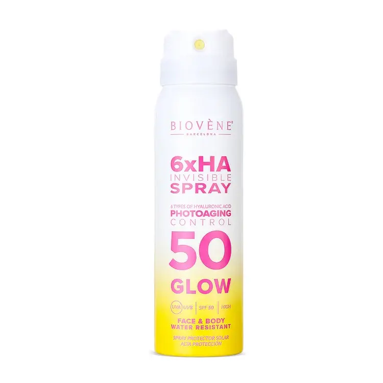 Spray Solaire Invisible SPF50 Glow Visage & Corps 100ml – Biovène Barcelona