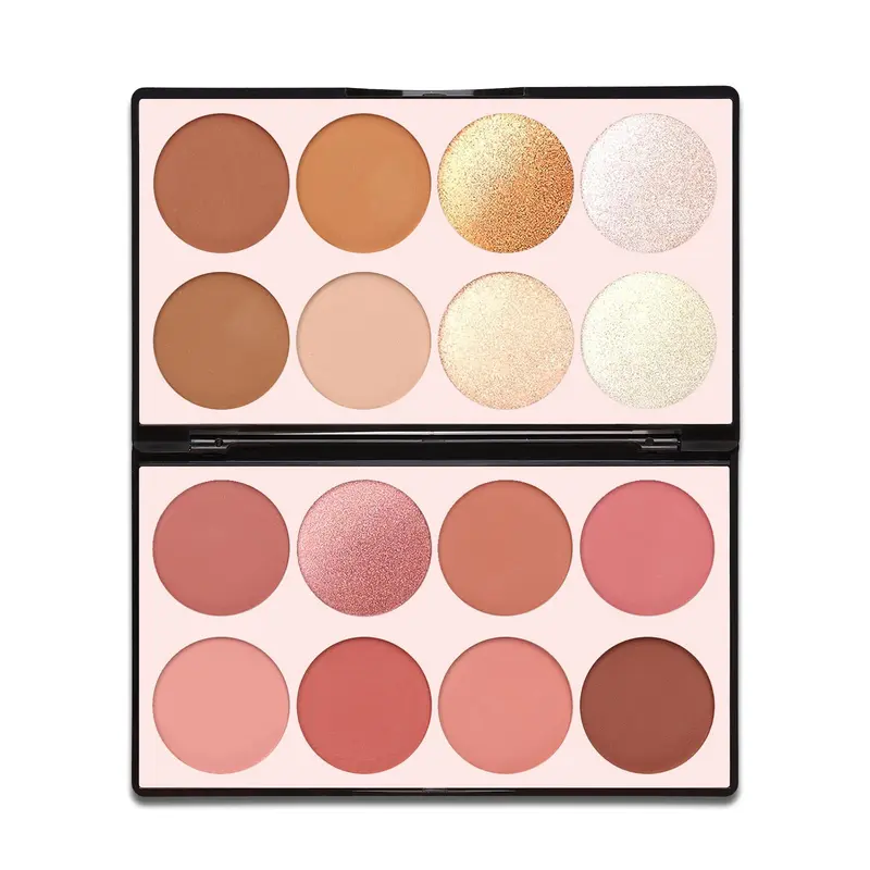 SPRINGSKY Palette Contour 16 couleurs – Fards à Joues, Illuminateurs et Bronzer – Kit beauté visage