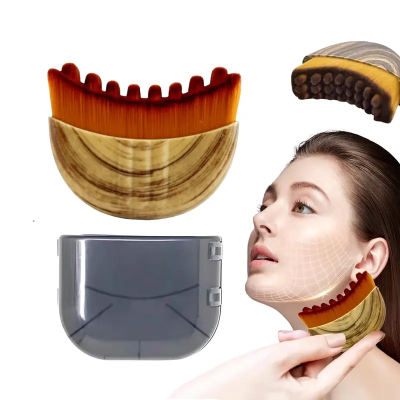 Sprsum – Brosse Contour lymphatique du visage – Drainage, gua sha douce, étui portable | Style A