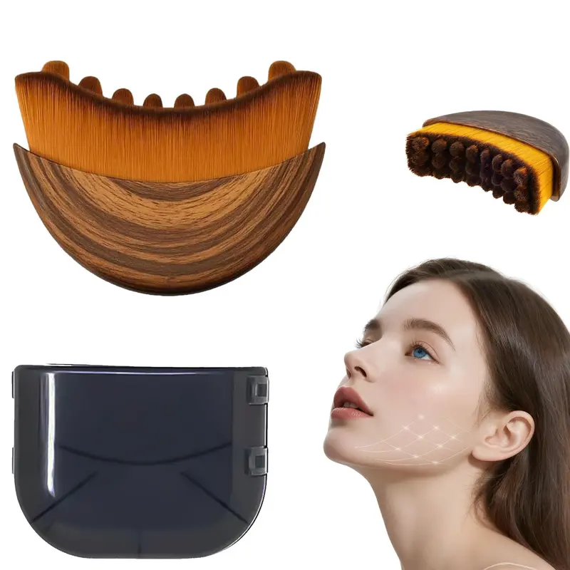 Sprsum Brosse Contour lymphatique pour Visage – Massage, Drainage et Outil beauté portable