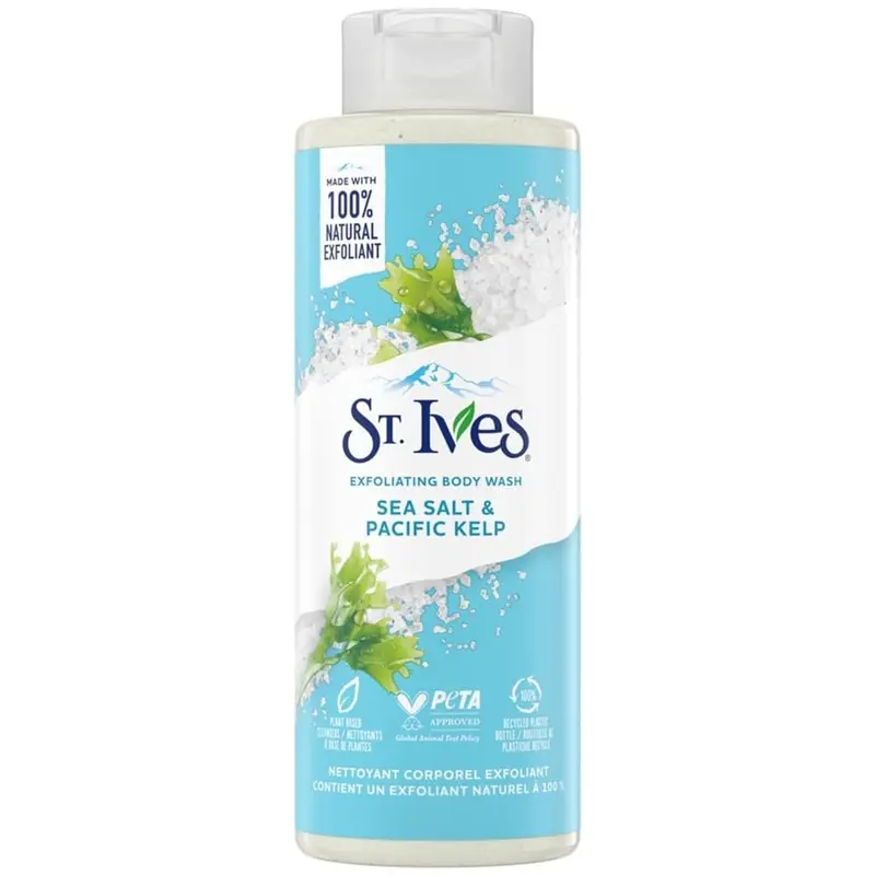 St. Ives Gommage Exfoliant Corps – Sel Marin et Algues Pacifiques, 16 oz (473 ml), Lot de 2