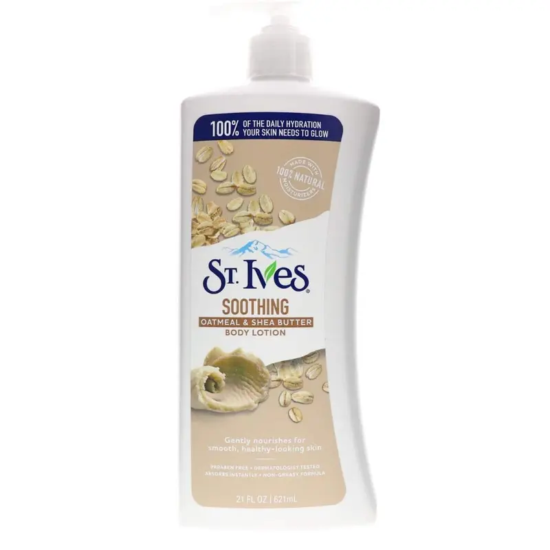 St. Ives Lotion Corps Avoine et Beurre de Karité – 21 oz, Pack de 4