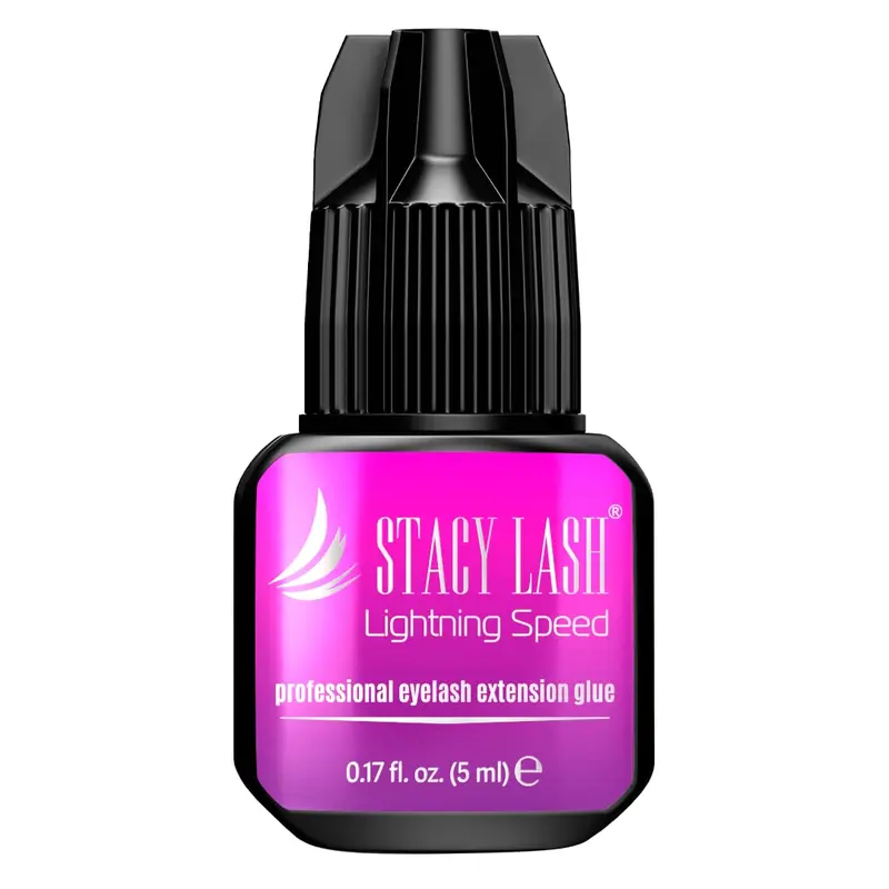 STACY LASH Colle Extensions Cils Vitesse Éclair – 5 ml, Séchage 0,3 s, Tenue 6–8 semaines