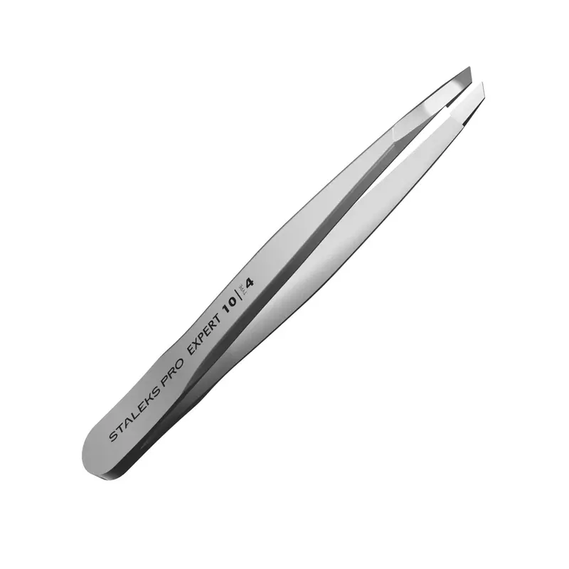 STALEKS PRO Pince à sourcils – Bout biseauté précis pour mise en forme et poils incarnés – TE-10/4