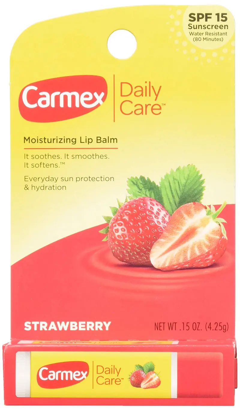 Stick Lèvres Carmex Fraise – Lot de 3 | Protection SPF 15