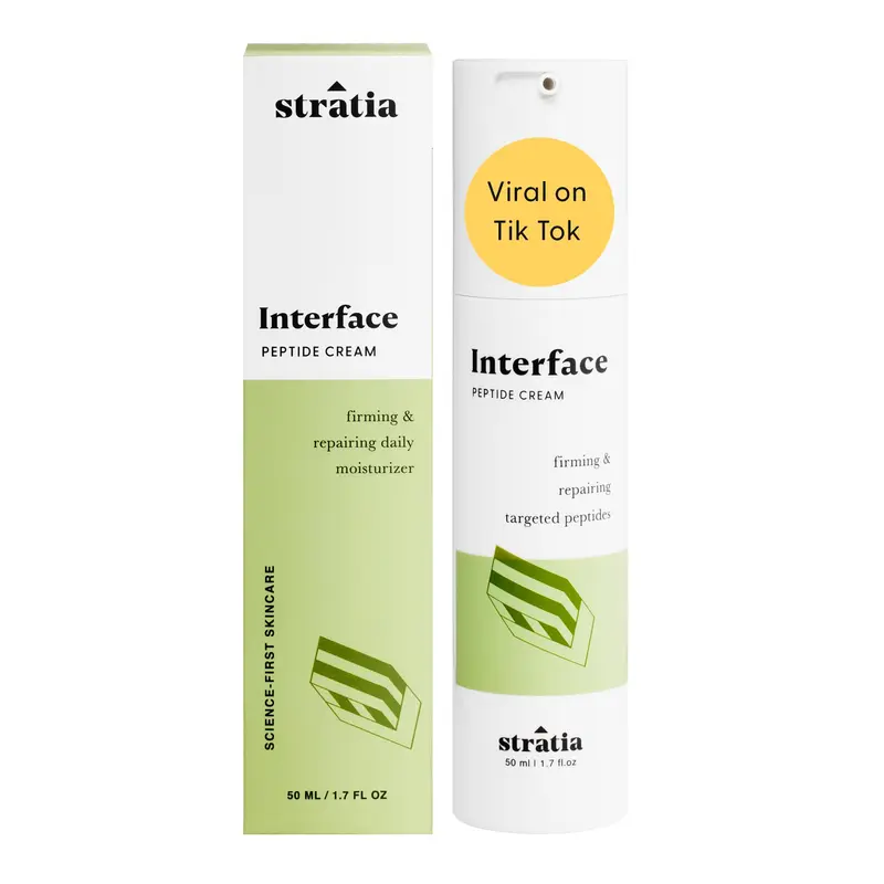 Stratia Interface – Hydratant Quotidien avec Peptides pour Hydratation et Réparation, Tous Types de Peau, 50 ml