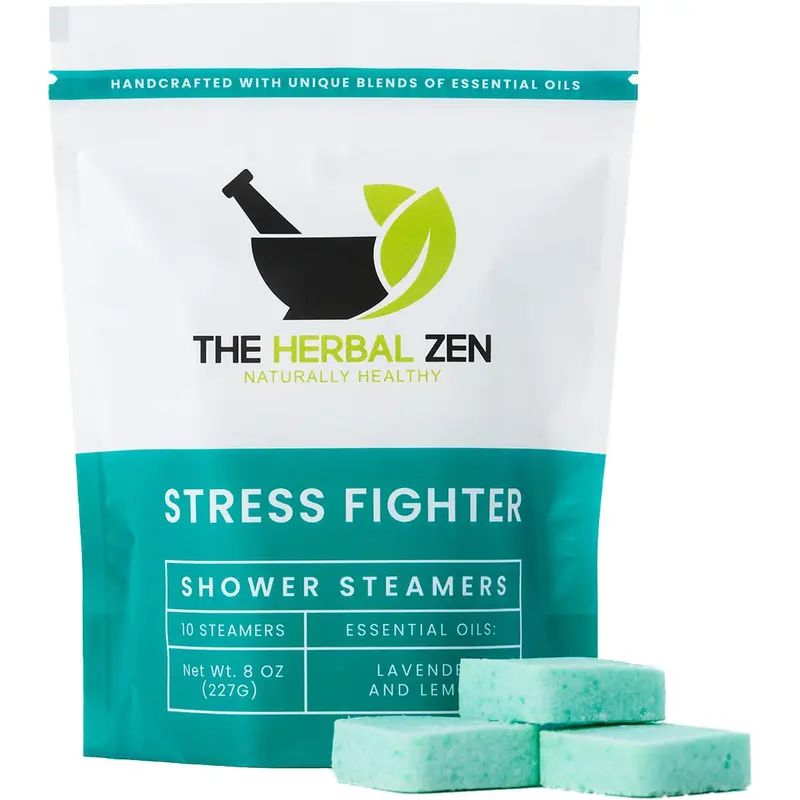 Stress Fighter – Pastilles de Douche Aromathérapie Lavande et Citron – Fabriqué aux États-Unis – Cadeau Saint-Valentin